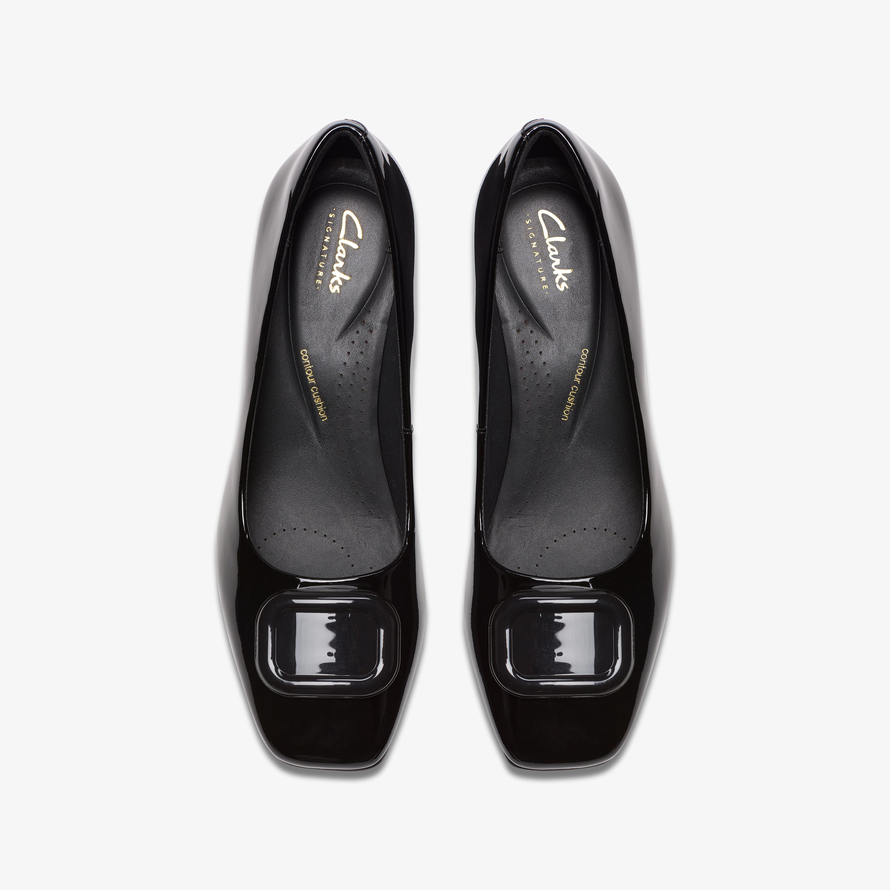 CLARKS | ZAPATOS DE VESTIR | MUJER | FERNIE TRIM BLACK PATENT | NEGRO