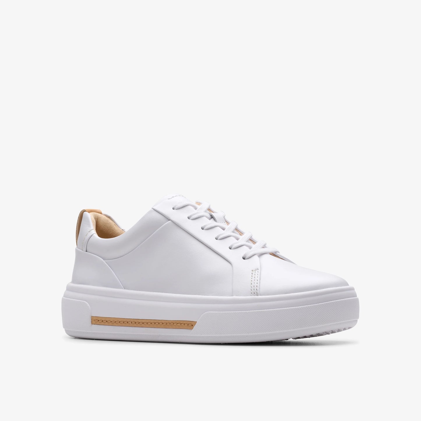 Sneakers De La Marca Clarks  Para Mujer Modelo Hollyhock Walk White Leather En Color Blanco