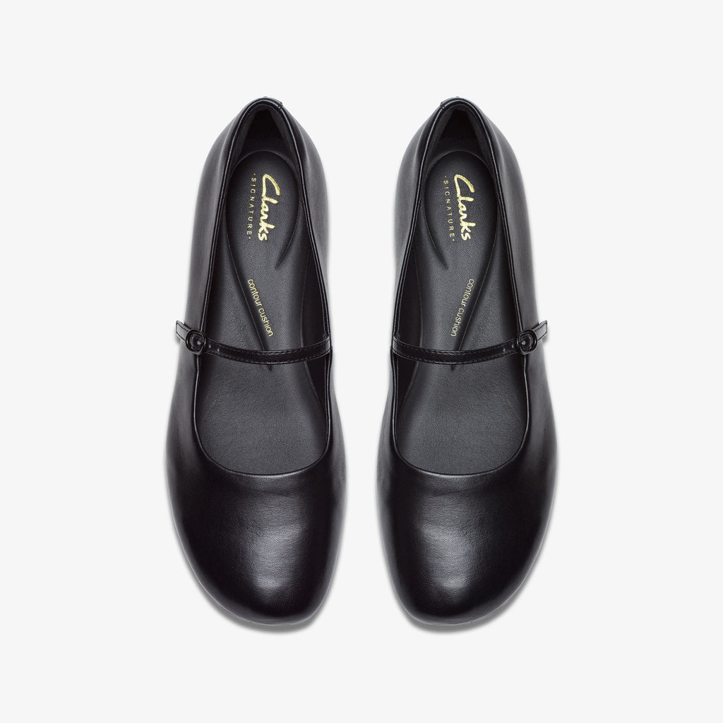 Zapatos Casual De La Marca Clarks  Para Mujer Modelo Livia Sky Black Leather En Color Negro