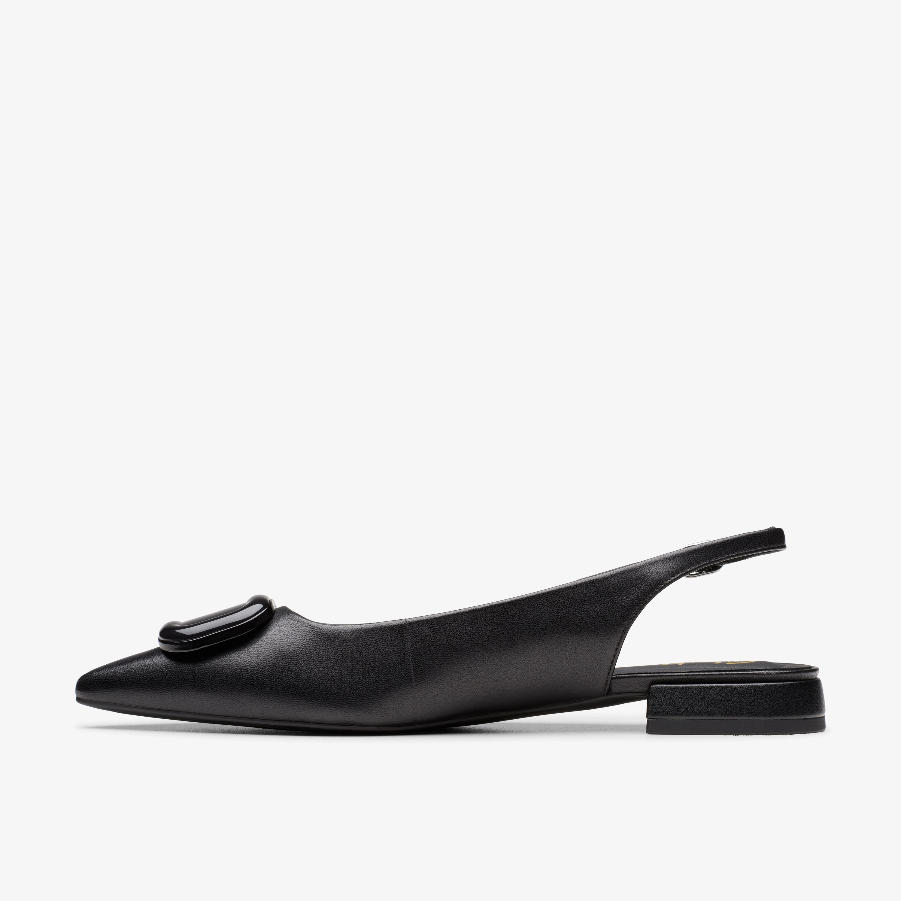 CLARKS | DRESS SHOES | WOMEN'S | SENSA 15 TRIM BLACK LEATHER | BLACK
