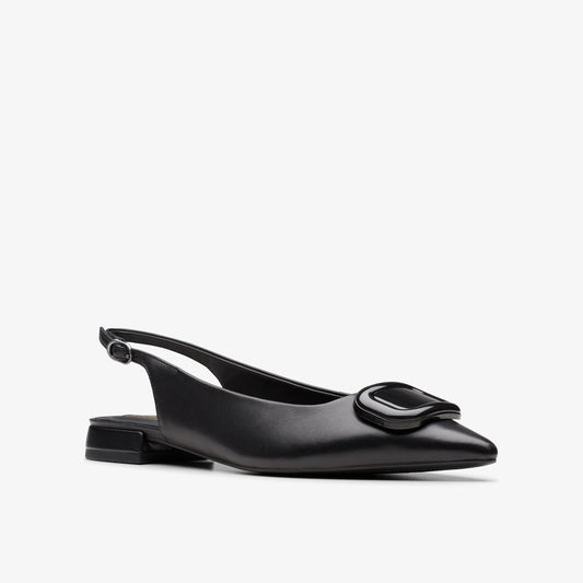 CLARKS | ZAPATOS DE VESTIR | MUJER | SENSA 15 TRIM BLACK LEATHER | NEGRO