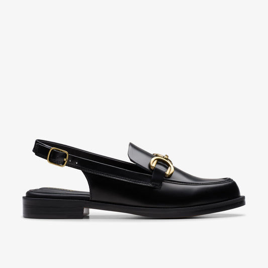 CLARKS | MOCASINES | MUJER | STRAVEN SLING BLACK LEATHER | NEGRO