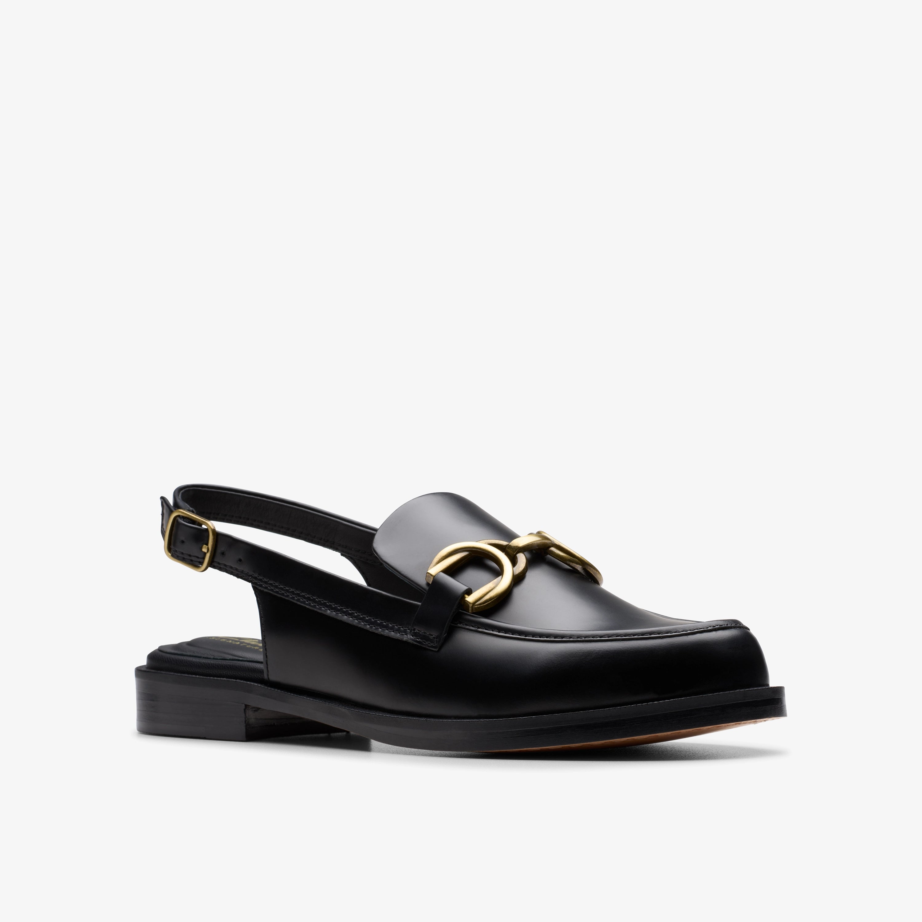 CLARKS | MOCASINES | MUJER | STRAVEN SLING BLACK LEATHER | NEGRO