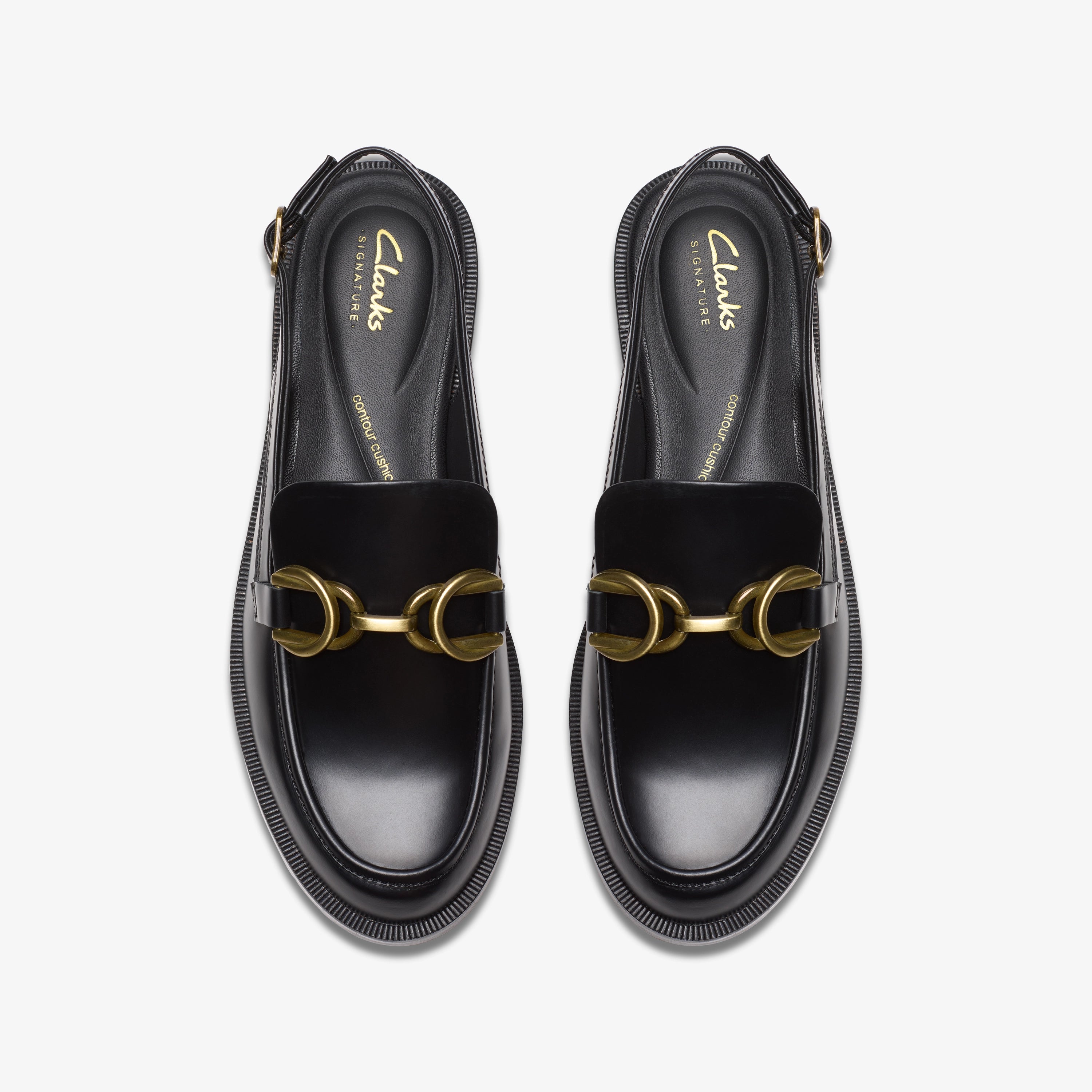 CLARKS | MOCASINES | MUJER | STRAVEN SLING BLACK LEATHER | NEGRO