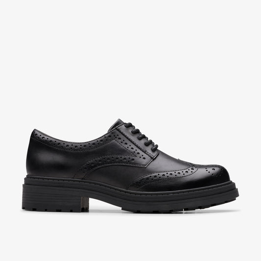 CLARKS |ZAPATOS DE VESTIR | MUJER | ORINOCO3 DERBY BLACK LEATHER | NEGRO