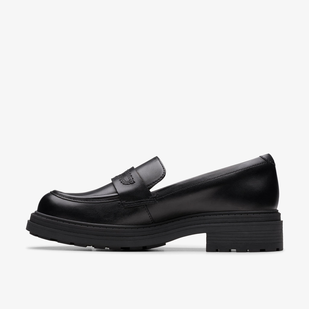 CLARKS | CASUAL SHOES | WOMEN'S | ORINOCO3 EDGE BLACK LEATHER | BLACK