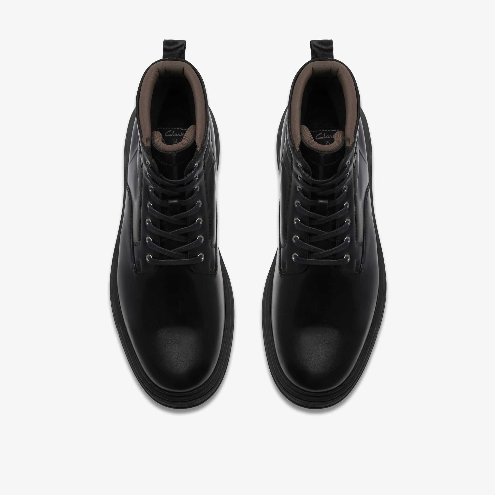 Botas De La Marca Clarks  Para Hombre Modelo Badbury Hi Wp Black Wlined Lea En Color Negro