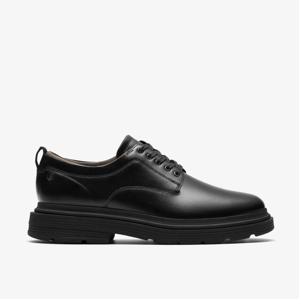 CLARKS | ZAPATOS CASUAL | HOMBRE | BADBURY LACE BLACK LEATHER | NEGRO