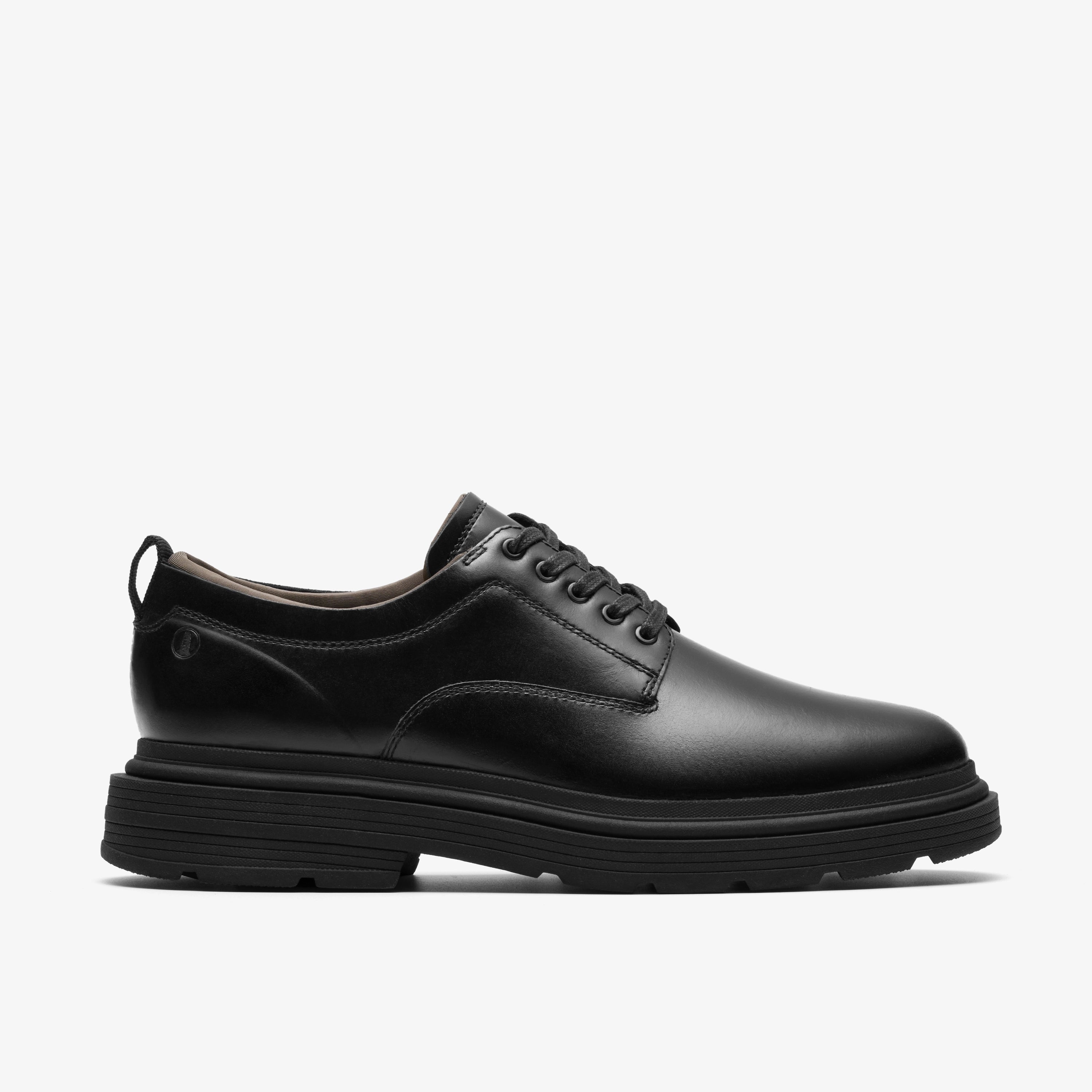 CLARKS | ZAPATOS CASUAL | HOMBRE | BADBURY LACE BLACK LEATHER | NEGRO