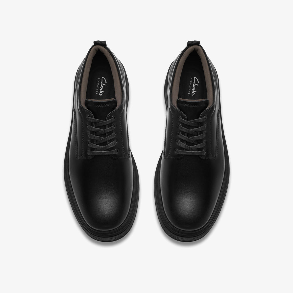 CLARKS | ZAPATOS CASUAL | HOMBRE | BADBURY LACE BLACK LEATHER | NEGRO