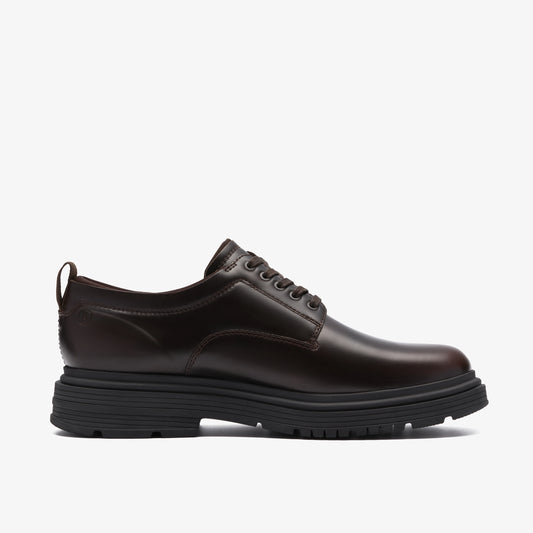 CLARKS | ZAPATOS CASUAL | HOMBRE | BADBURY LACE DARK BROWN LEATHER | MARRÓN