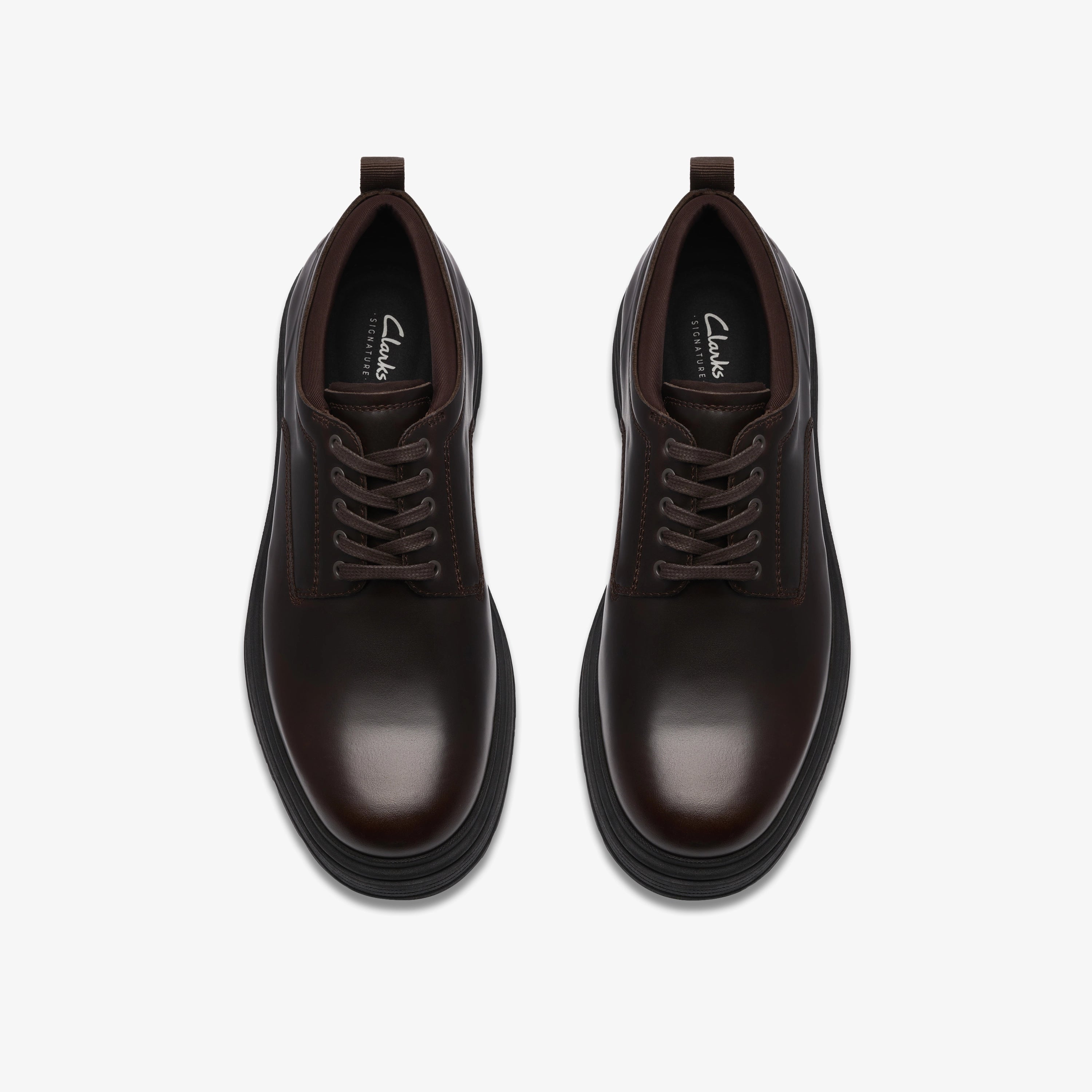 CLARKS | ZAPATOS CASUAL | HOMBRE | BADBURY LACE DARK BROWN LEATHER | MARRÓN