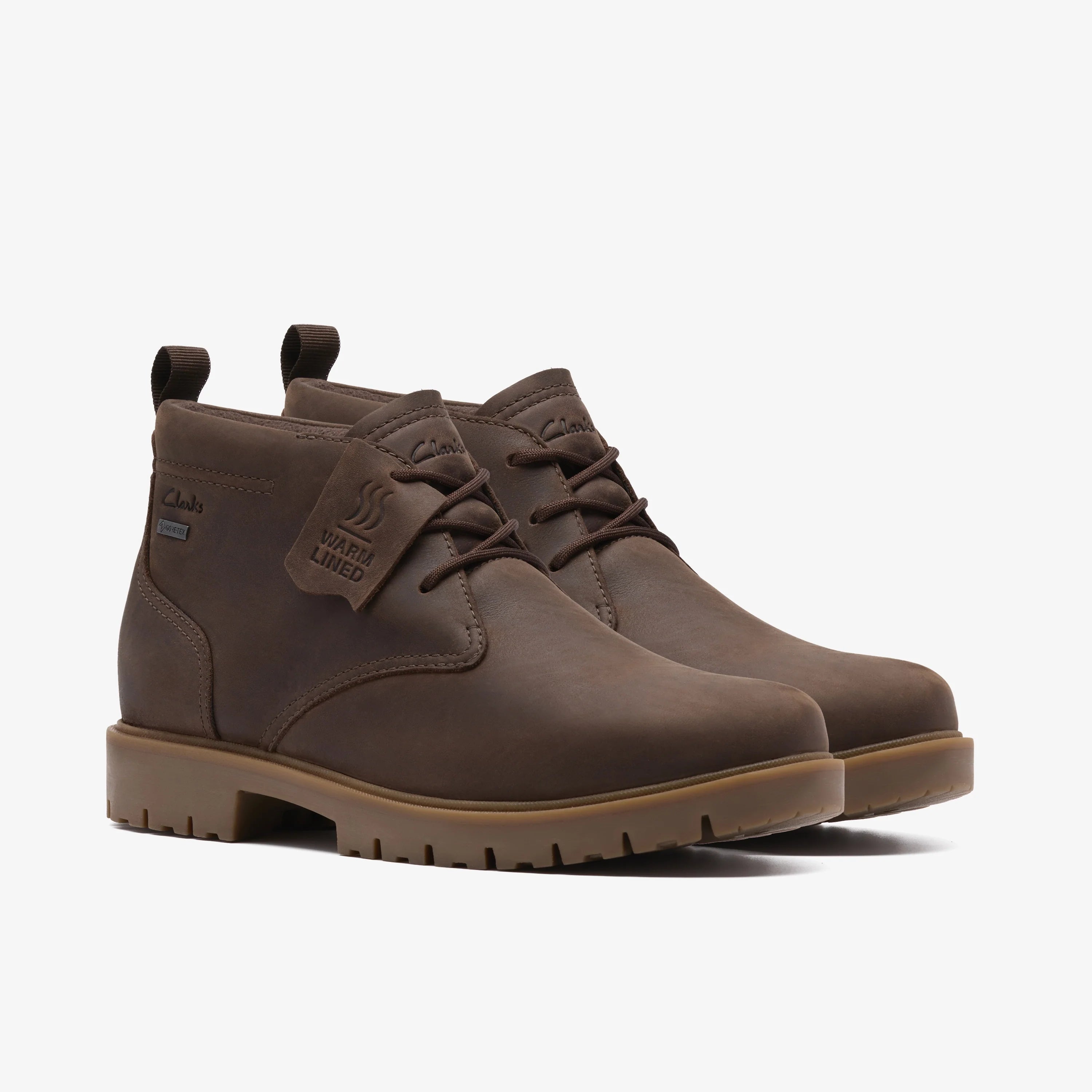 Botas De La Marca Clarks  Para Hombre Modelo Berhill Midgtx Tan Wlined Lea En Color Marrón