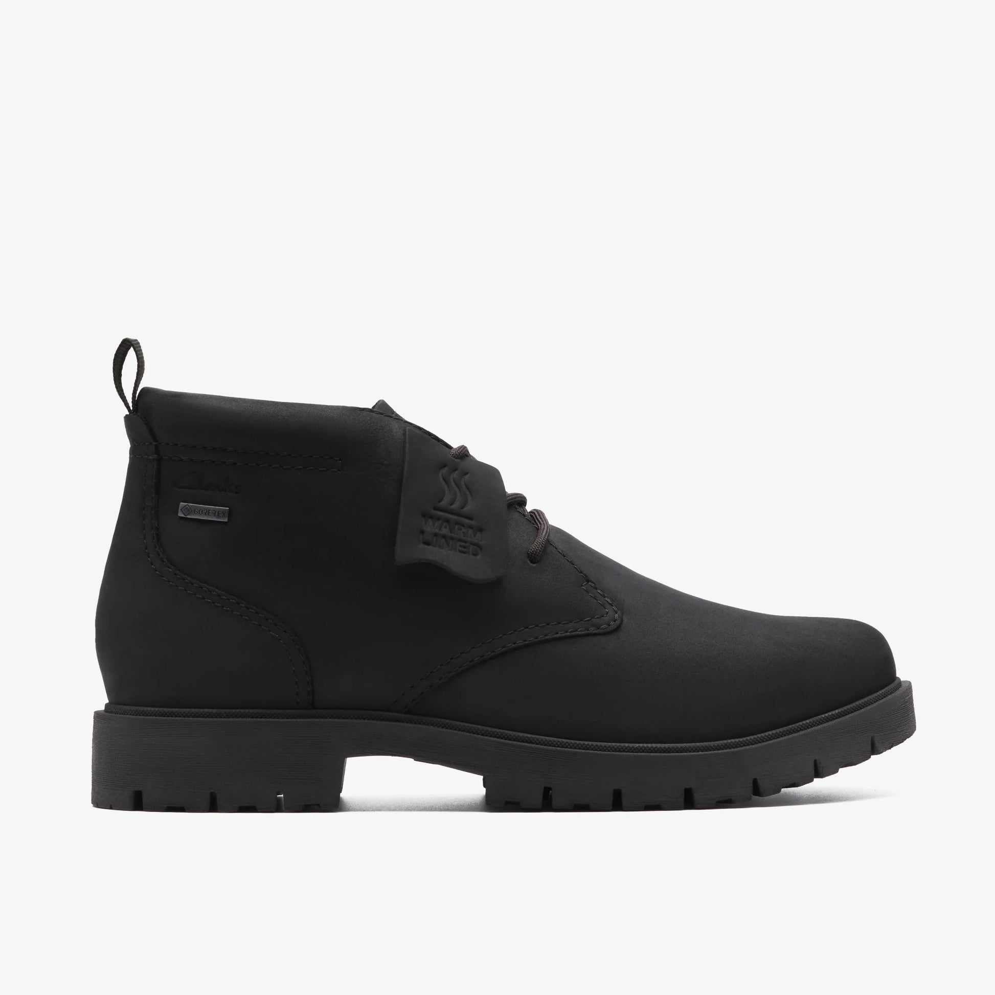 Botas De La Marca Clarks  Para Hombre Modelo Berhill Midgtx Black Wlined Lea En Color Negro