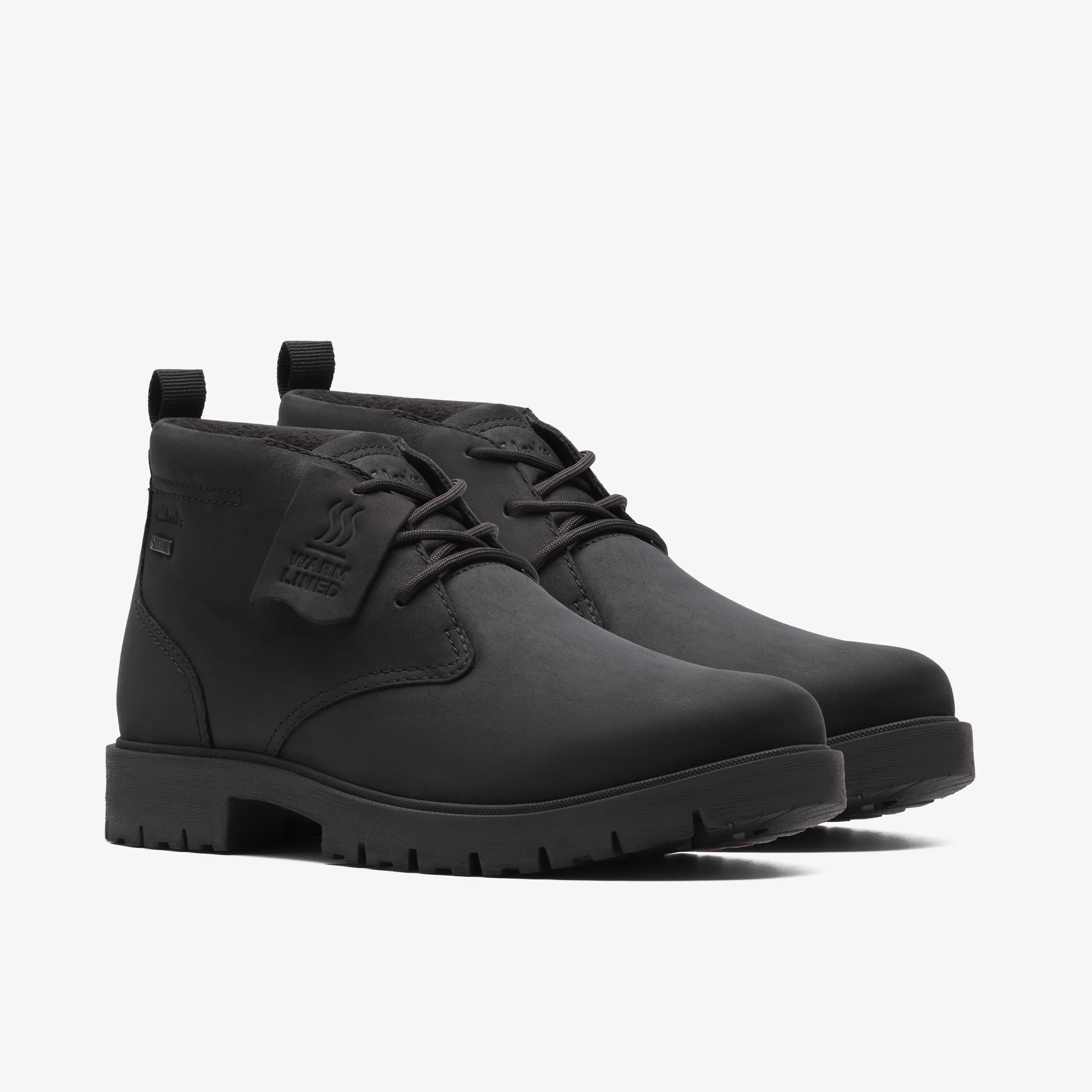 Botas De La Marca Clarks  Para Hombre Modelo Berhill Midgtx Black Wlined Lea En Color Negro