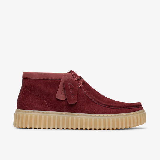 Botas De La Marca Clarks Para Hombre Modelo Torhill Hi Wine Suede En Color Rojo