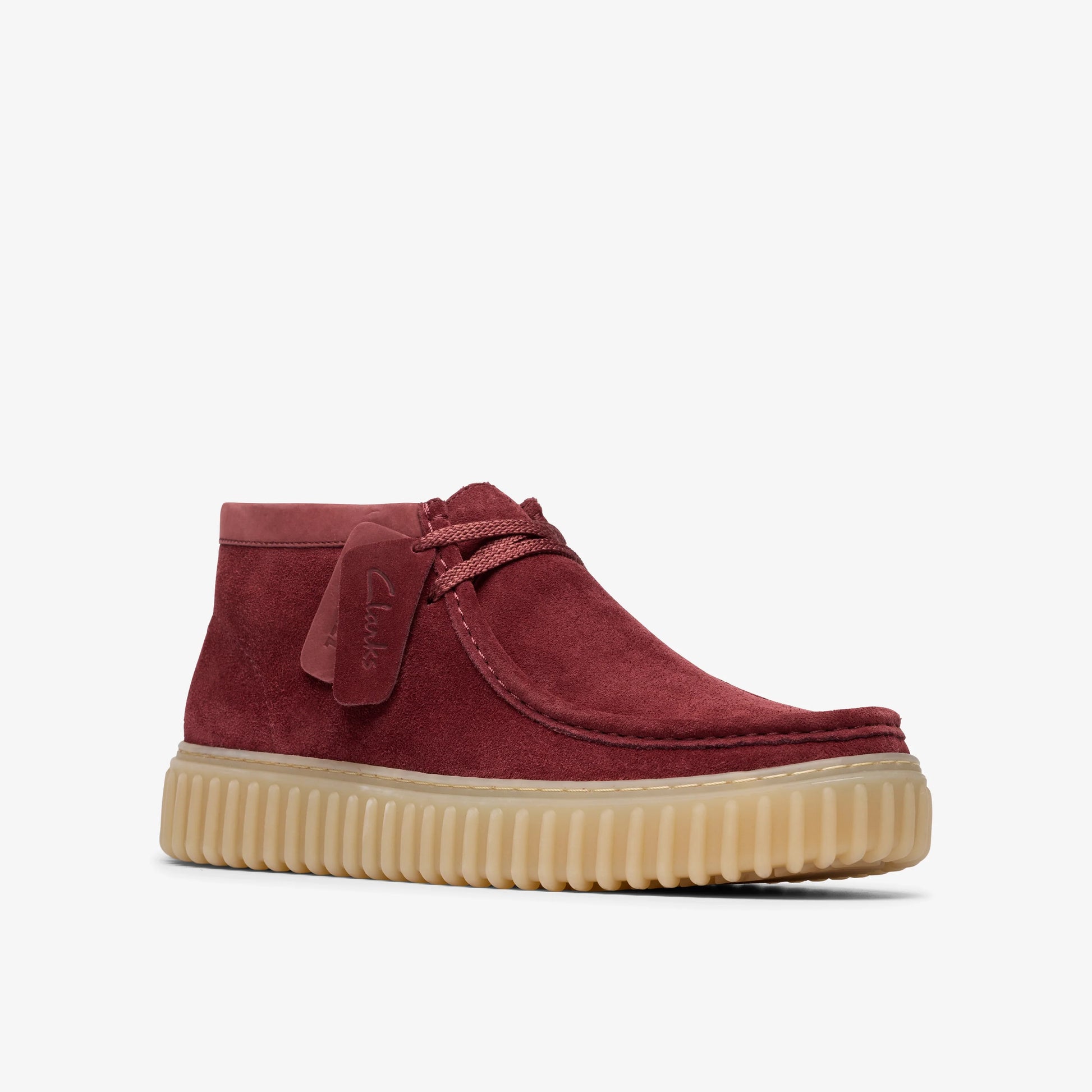 Botas De La Marca Clarks Para Hombre Modelo Torhill Hi Wine Suede En Color Rojo