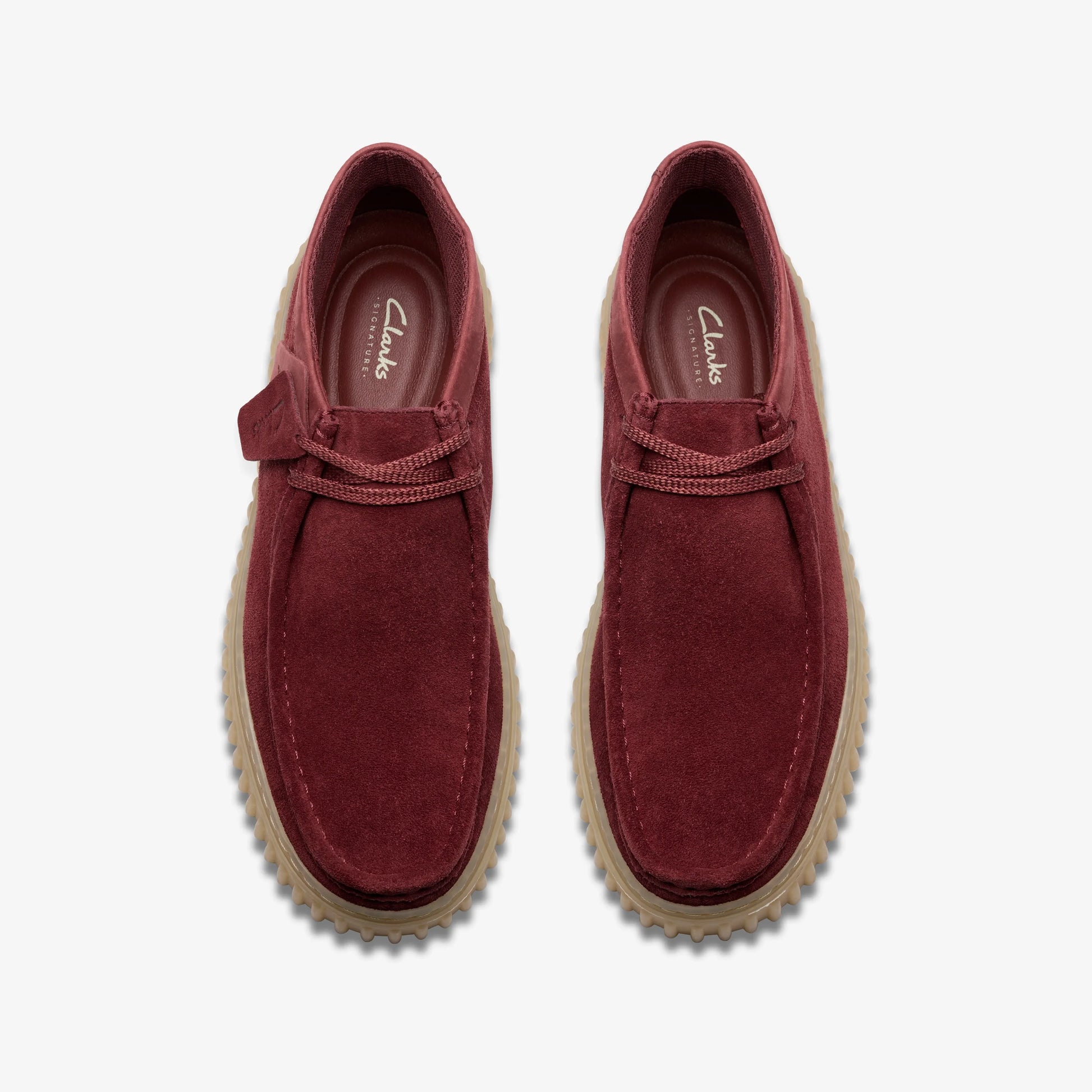 Botas De La Marca Clarks Para Hombre Modelo Torhill Hi Wine Suede En Color Rojo