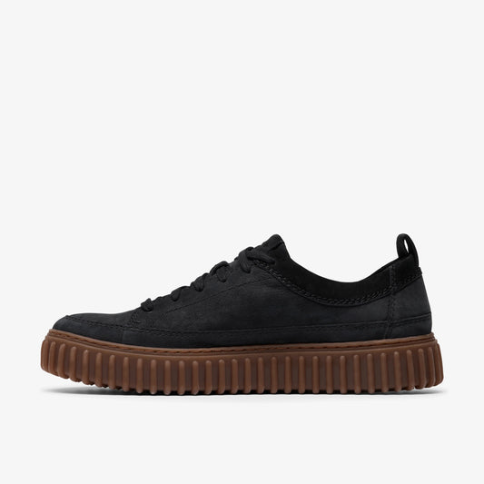Zapatos Casual De La Marca Clarks Para Hombre Modelo Torhill Lace Black Nubuck En Color Negro