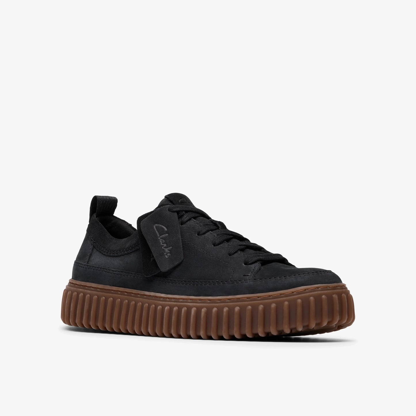 Zapatos Casual De La Marca Clarks Para Hombre Modelo Torhill Lace Black Nubuck En Color Negro