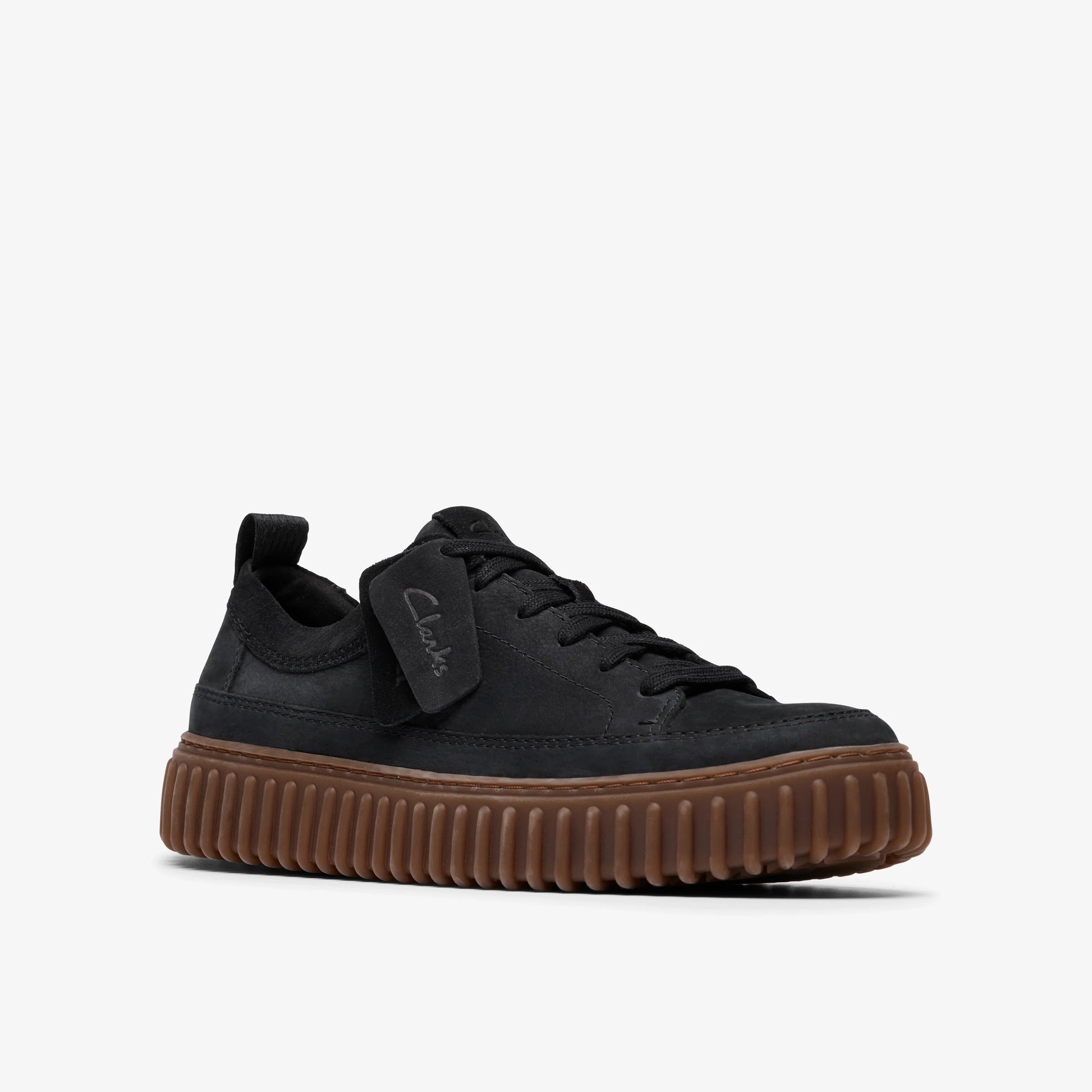Zapatos Casual De La Marca Clarks Para Hombre Modelo Torhill Lace Black Nubuck En Color Negro