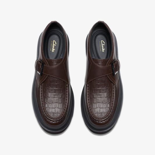CLARKS | ZAPATOS CASUAL | HOMBRE | BADELL MONK BROWN CROCODILE LEATHER | MARRÓN