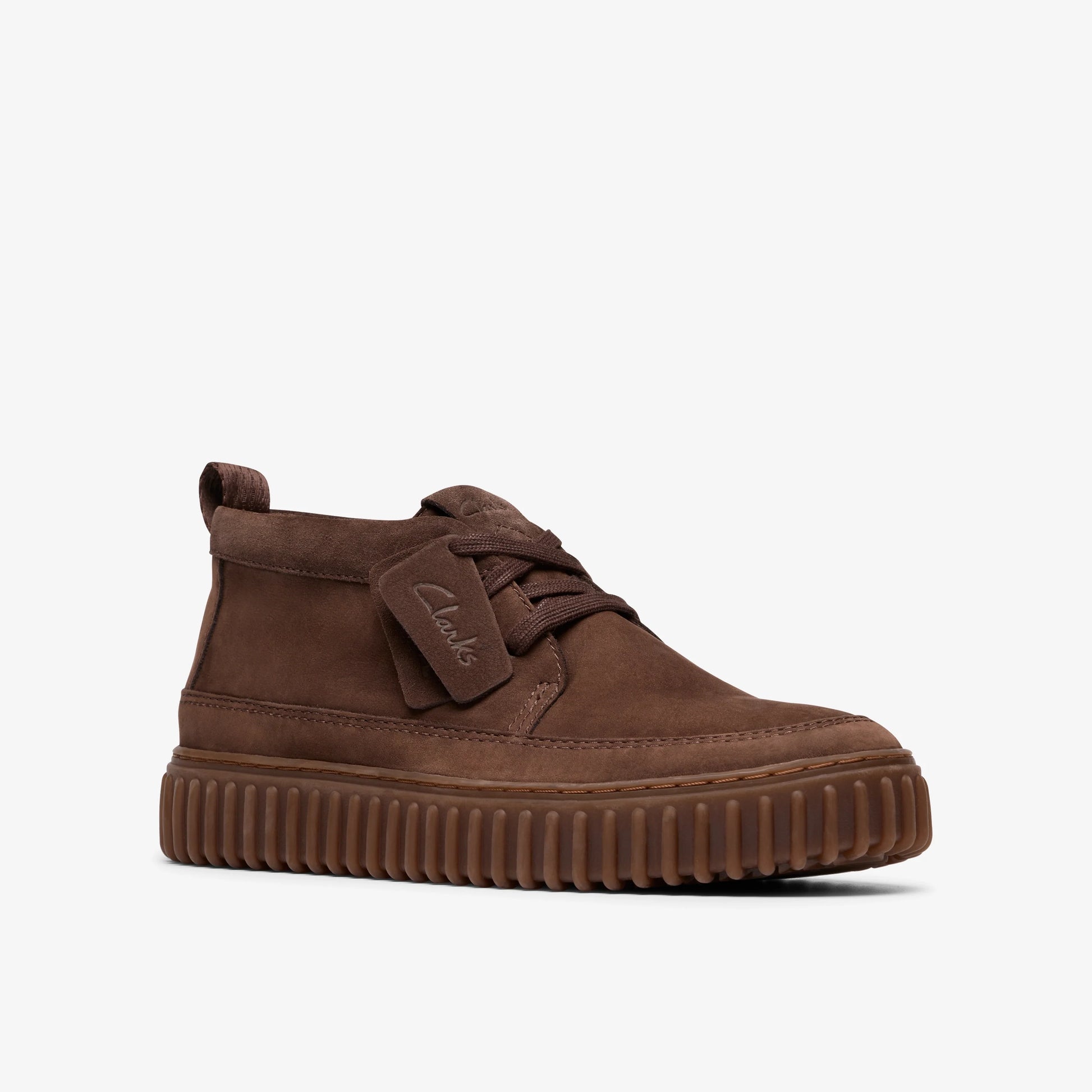 Botas De La Marca Clarks Para Hombre Modelo Torhill Lacehi Dark Brown Nub En Color Marrón