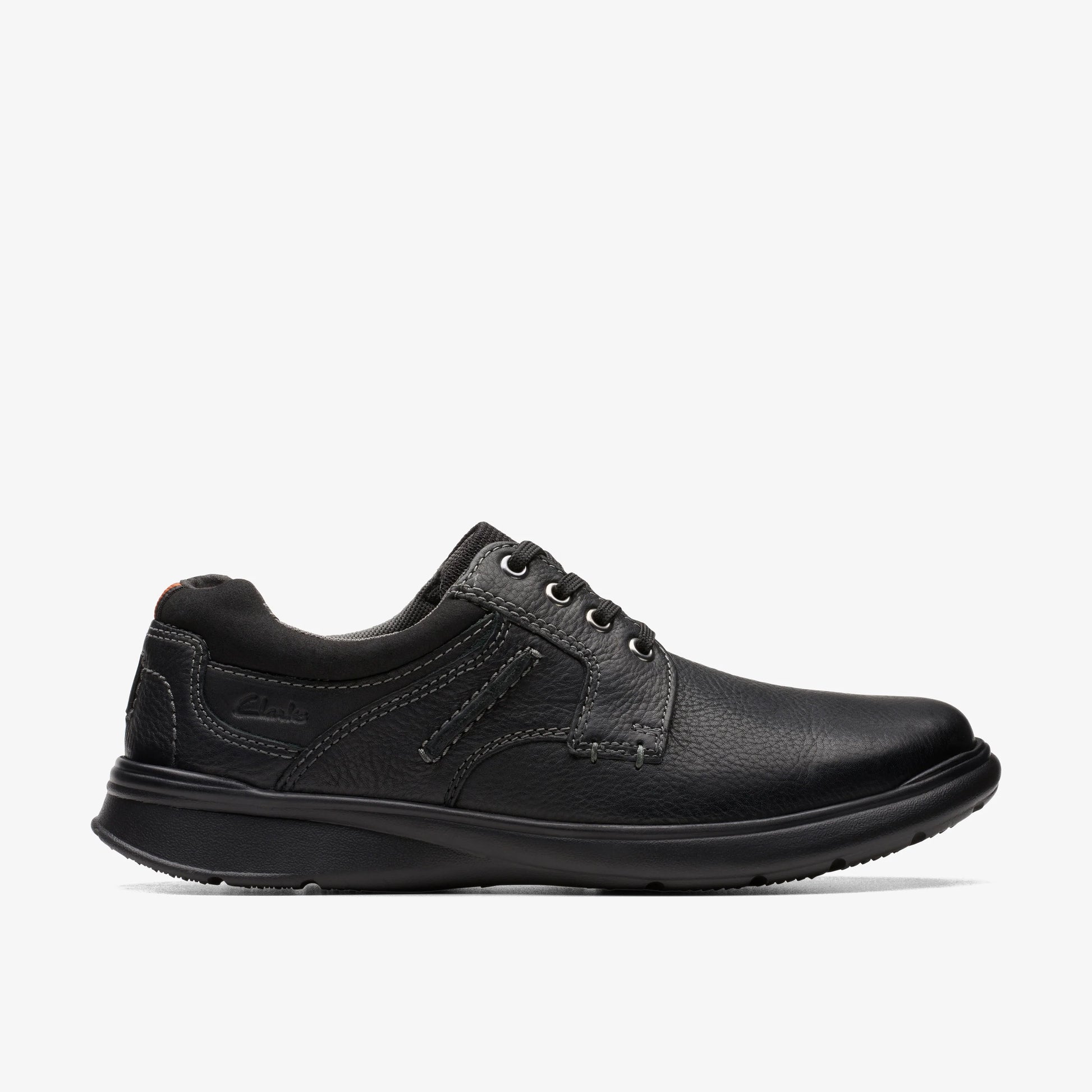 Zapatos Casual De La Marca Clarks  Para Hombre Modelo Cotrell Plain Black Oily Lea En Color Negro