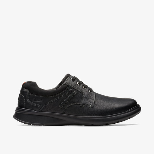 Zapatos Casual De La Marca Clarks  Para Hombre Modelo Cotrell Plain Black Oily Lea En Color Negro