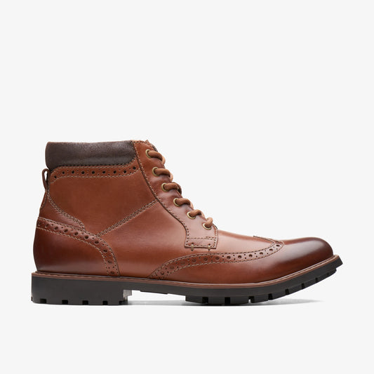 Botas De La Marca Clarks  Para Hombre Modelo Curington Rise Tan Leather En Color Marrón