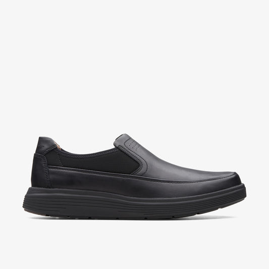 Zapatos Casual De La Marca Clarks  Para Hombre Modelo Un Abode Go Black Leather En Color Negro