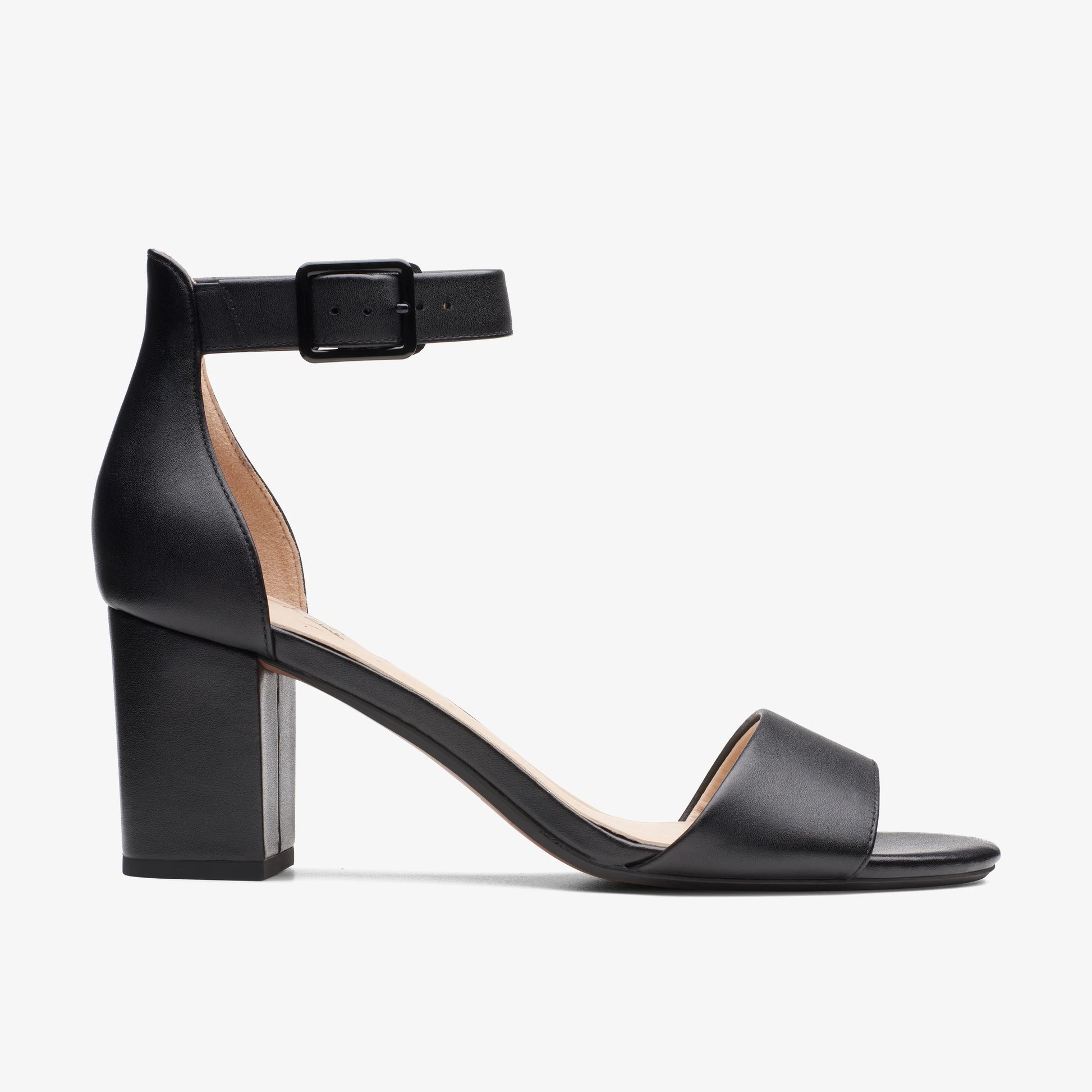 Sandalias De La Marca Clarks  Para Mujer Modelo Deva Mae Black Leather En Color Negro