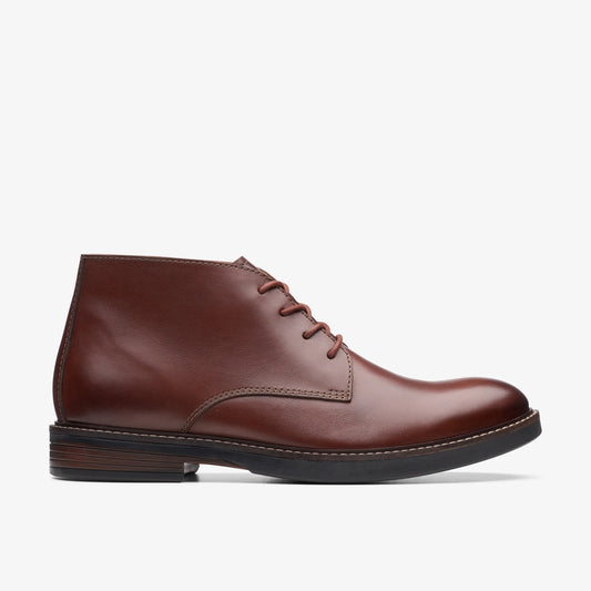 Botas De La Marca Clarks  Para Hombre Modelo Paulson Mid Mahogany Leather En Color Marrón