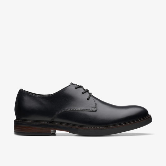Zapatos Casual De La Marca Clarks  Para Hombre Modelo Paulson Plain Black Leather En Color Negro