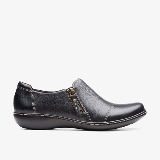 Zapatos Casual De La Marca Clarks  Para Mujer Modelo Ashland Palm Black Leather En Color Negro