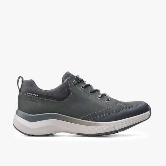 Sneakers De La Marca Clarks  Para Hombre Modelo Wave2.0 Vibe Dark Grey Nubuck En Color Gris