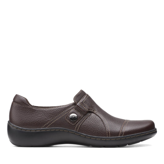 Zapatos Casual De La Marca Clarks  Para Mujer Modelo Cora Poppy Dark Brn Tumbled En Color Marrón