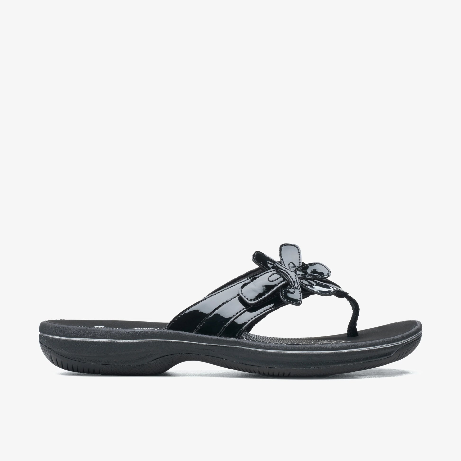 Sandalias De La Marca Clarks  Para Mujer Modelo Brinkley Flora Black Pat En Color Negro