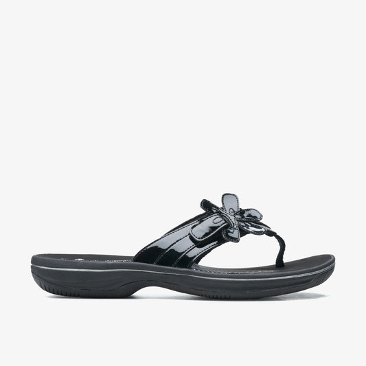 Sandalias De La Marca Clarks  Para Mujer Modelo Brinkley Flora Black Pat En Color Negro