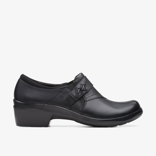 Zapatos Casual De La Marca Clarks  Para Mujer Modelo Angie Pearl Black Leather En Color Negro
