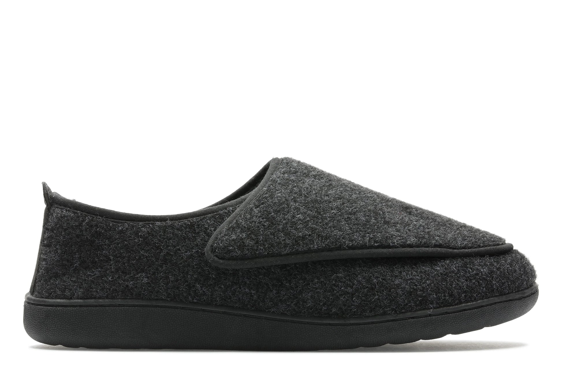 Zapatillas Del Hogar De La Marca Clarks  Para Hombre Modelo King Riptape Dark Grey Felt En Color Gris