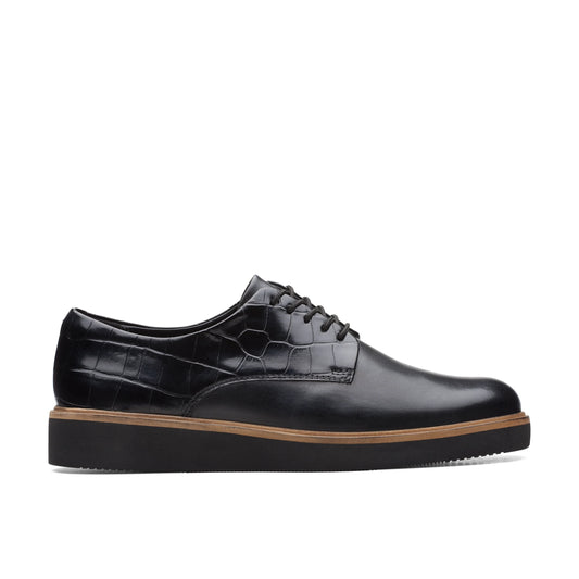 Zapatos Casual De La Marca Clarks  Para Mujer Modelo Glickly Derby Black Combi En Color Negro