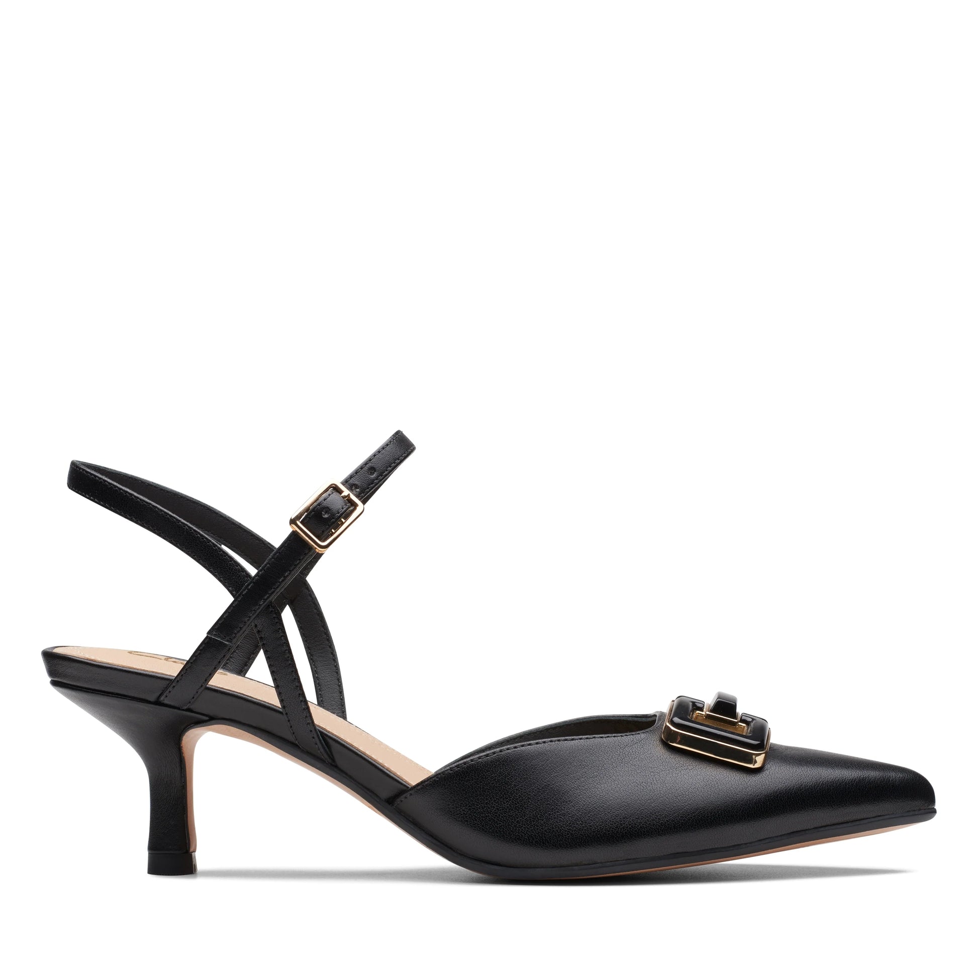 Zapatos De Vestir De La Marca Clarks  Para Mujer Modelo Violet55 Strap Black Leather En Color Negro