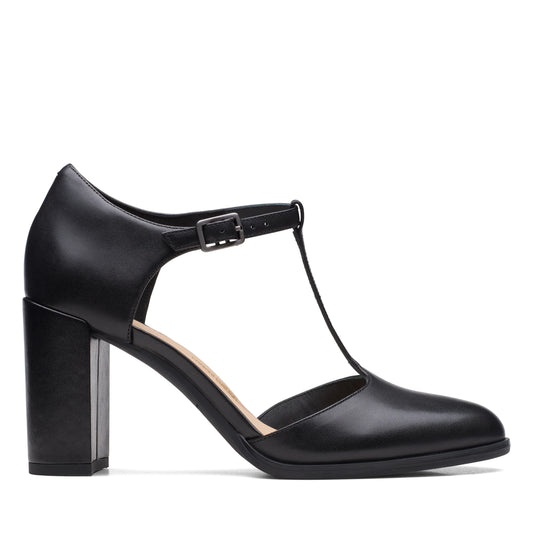 Zapatos De Vestir De La Marca Clarks  Para Mujer Modelo Freva85 Bar Black Leather En Color Negro