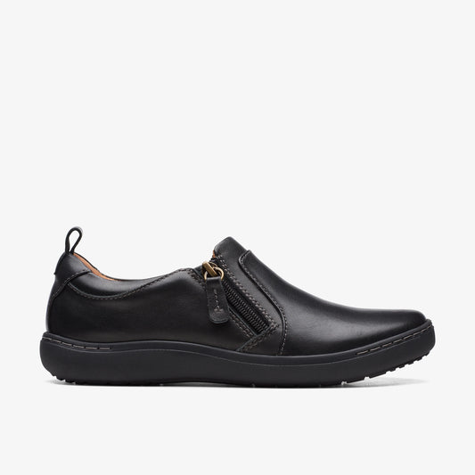 Zapatos Casual De La Marca Clarks  Para Mujer Modelo Nalle Lilac Black Leather En Color Negro