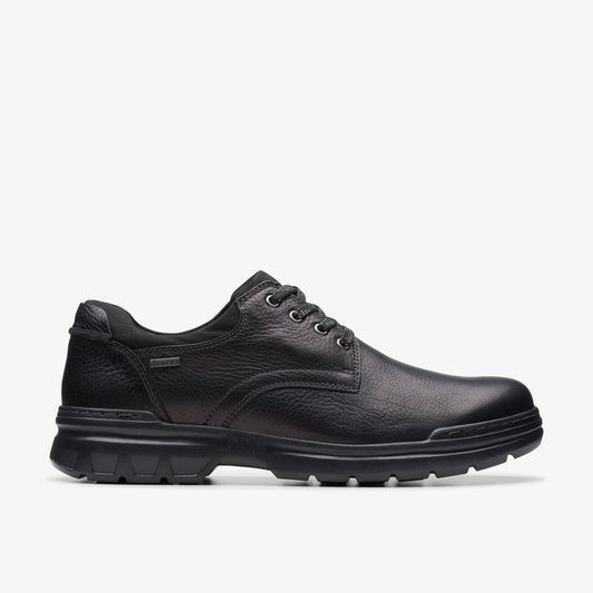 Zapatos Casual De La Marca Clarks Para Hombre Modelo Rockie Walkgtx Black Leather En Color Negro