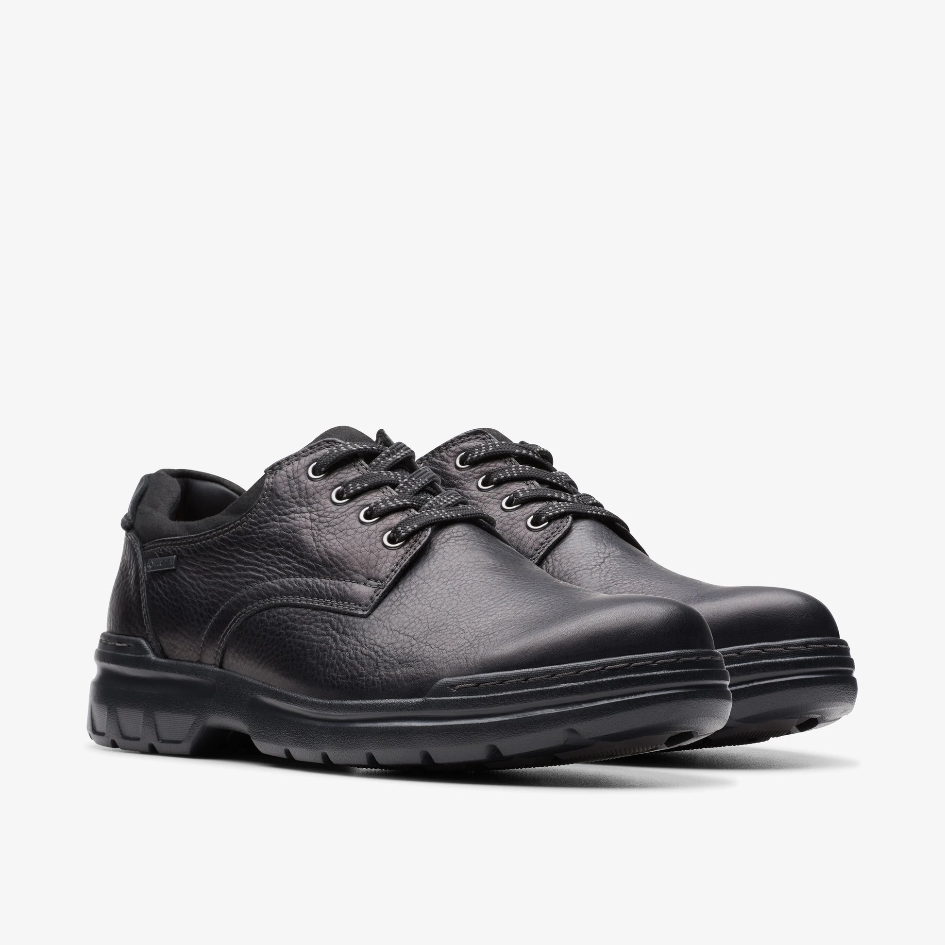 Zapatos Casual De La Marca Clarks Para Hombre Modelo Rockie Walkgtx Black Leather En Color Negro