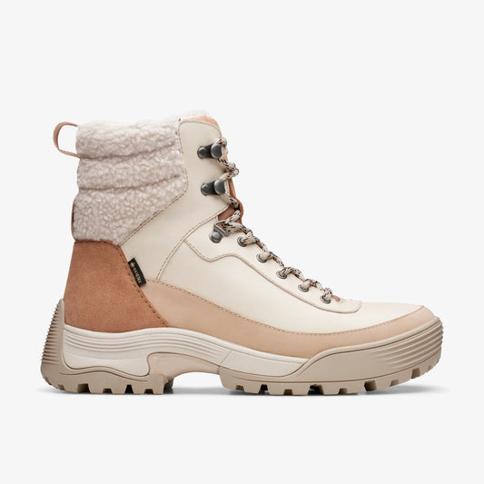 Botas De La Marca Clarks  Para Mujer Modelo Atlhiketop Gtx Ivory Wlinedcomb En Color Blanco