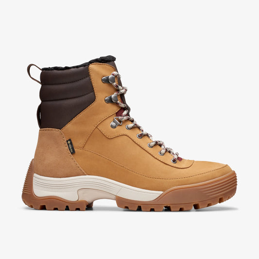 Botas De La Marca Clarks  Para Mujer Modelo Atlhiketop Gtx Tan Wlined Lea En Color Marrón