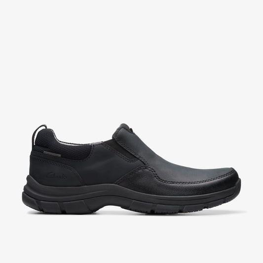 Zapatos Casual De La Marca Clarks  Para Hombre Modelo Walpath Step Black Leather En Color Negro